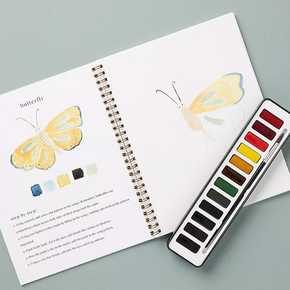 AquaMuse™ – Gemütliches Saisonales Aquarell-Arbeitsbuch