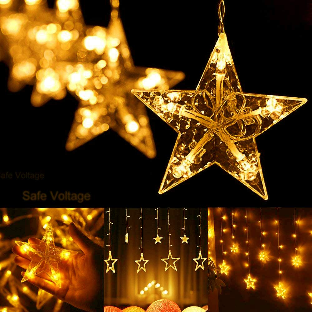 LumiStar™ – Funkelnde LED Sternenvorhang Lichterkette.