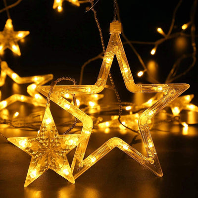 LumiStar™ – Funkelnde LED Sternenvorhang Lichterkette.