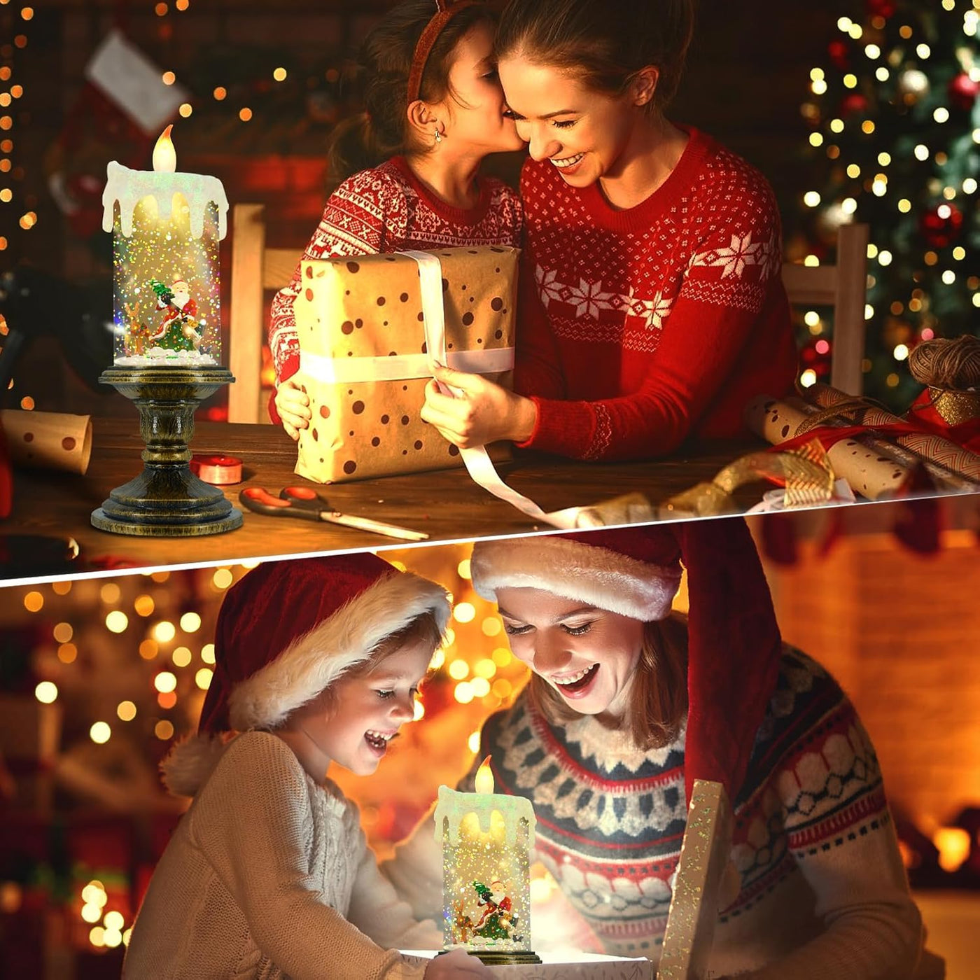 JollyLight™ – LED Weihnachtskerze mit Weihnachtsmann