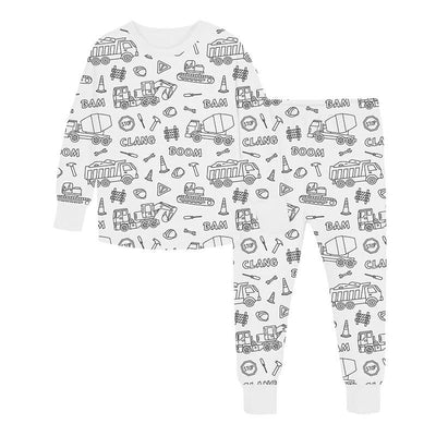 PajamArt™ – DIY Farvelægnings-Pyjamas Sæt til Børn