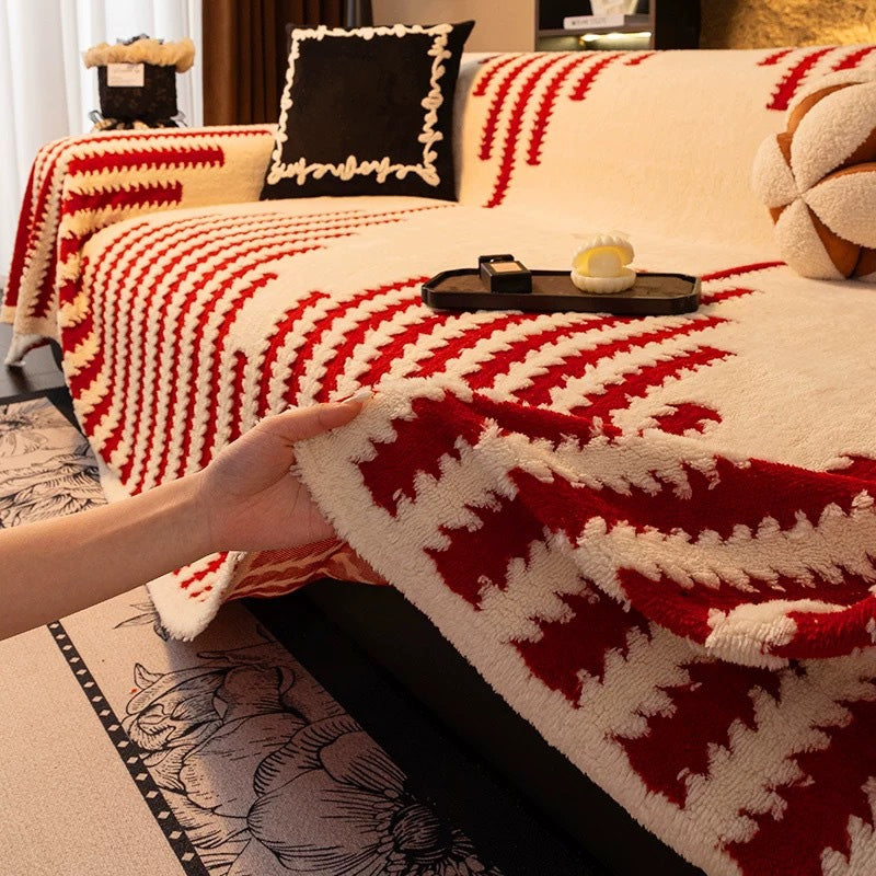 VelvaNest™ – Rutschfester Premium Plüsch Sofabezug