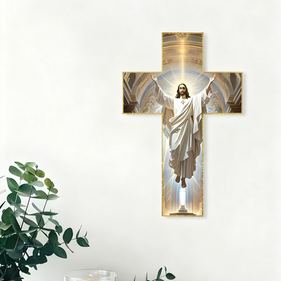 HolyVista™ – Strahlende Jesus Kreuz Wanddekoration