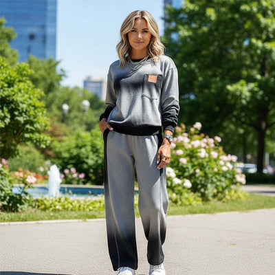 Anna™ – Gradient Patchwork Loungewear Set für Damen